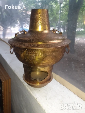 Страхотен стар месингов мангал уред печка