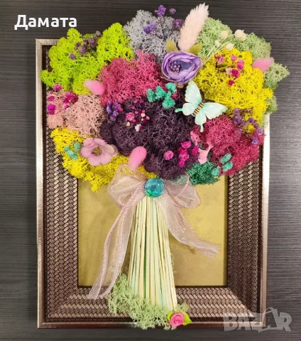 Картини букети/Дървото на живота/моливник и други със скандинавски мъх, снимка 2 - Картини - 39997323