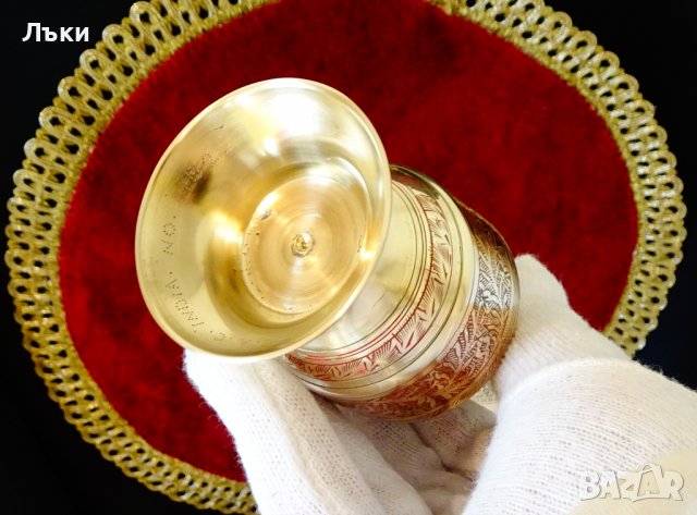 Бронзова ваза,гарафа за ракия,клетъчен емайл., снимка 4 - Антикварни и старинни предмети - 38673279