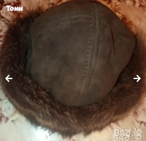 Нова Дамска Зимна Шапка от Естествен Косъм Норка, снимка 11 - Шапки - 56302382