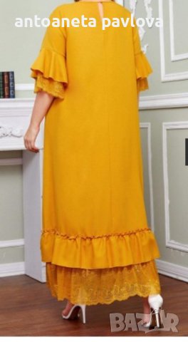 Дълга рокля с дантела , снимка 2 - Рокли - 40819170