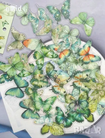 20 бр различни пеперуди самозалепващи лепенки стикери декор ръчна изработка украса лепенка, снимка 3 - Други - 49092715