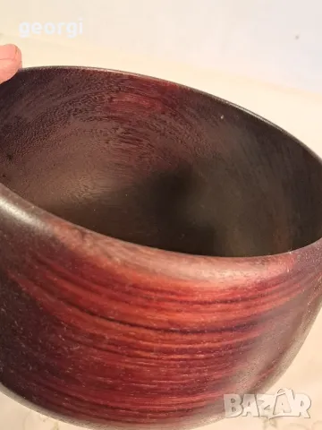 дървена купа от махагон 23/6, снимка 6 - Декорация за дома - 49662936