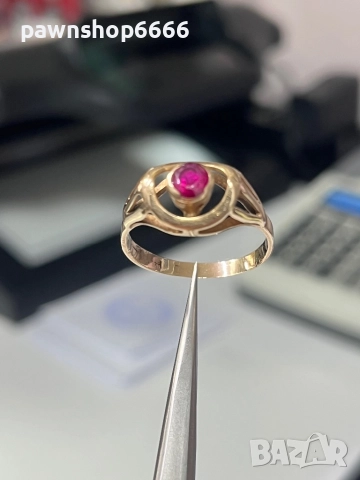 Златен пръстен 14К, снимка 5 - Пръстени - 52825055