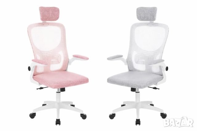 Офис стол за бюро розов или сив / Детски ученически стол за бюро