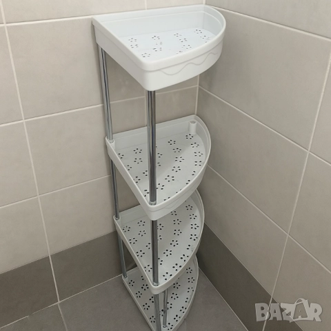 Ъглова въртяща се поставка Corner Storage Rack – максимално използване на всеки сантиметър пространс, снимка 3 - Други стоки за дома - 51948087