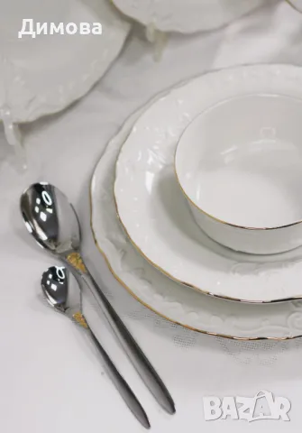 Сервиз за храна 24 части лукс, снимка 6 - Сервизи - 49815443