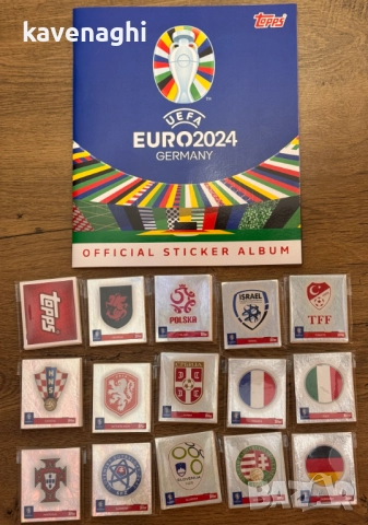 Продавам: Topps EURO 2024 празен албум + всички стикери