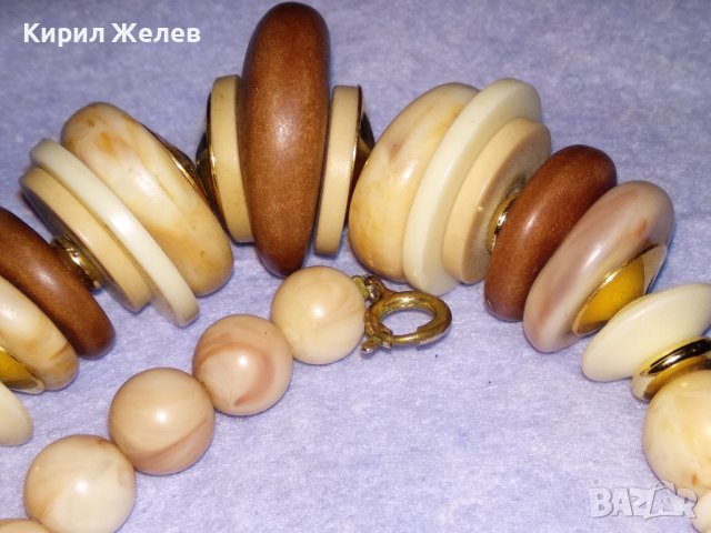 КРАСИВА КАТАЛИНЕНА с ПОЗЛАТЕН БРОНЗ ВИНТИДЖ АРТ ОГЪРЛИЦА КОЛИЕ РЪЧНА ИЗРАБОТКА 15123, снимка 13 - Колиета, медальони, синджири - 41753450