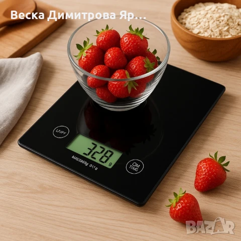 Кухненска везна Rosberg Premium, 5 кг., LCD екран, снимка 4 - Други - 51359865