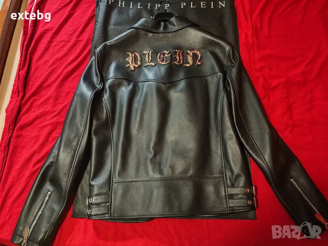 PHILIPP PLEIN оригинално ново рокерско кожено яке XXL, снимка 7 - Якета - 55878208