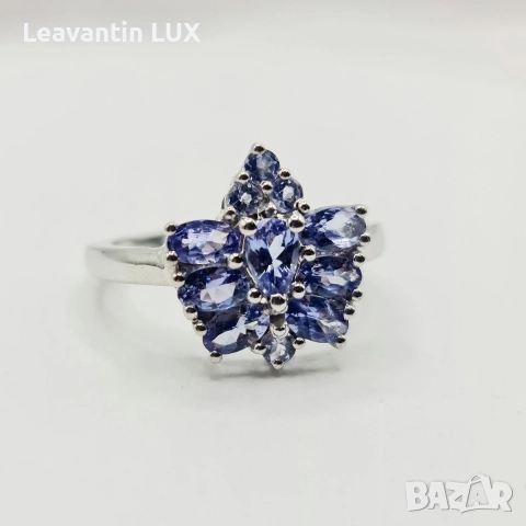 Сребърен пръстен с Танзанит , снимка 3 - Пръстени - 52950822