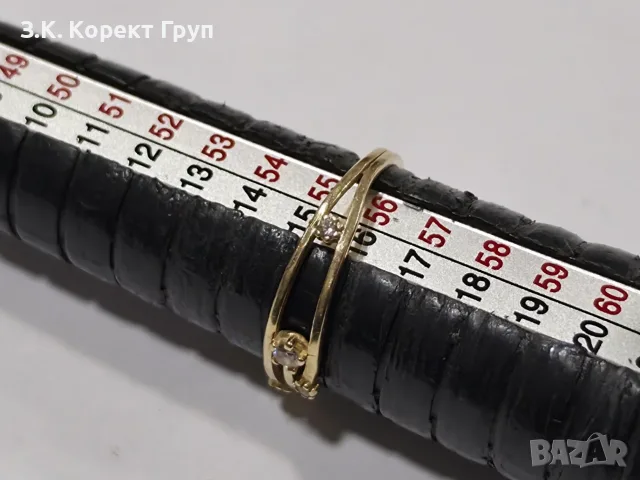 Дамски златен пръстен 14К 585 / 1,34 гр., снимка 6 - Пръстени - 55782629