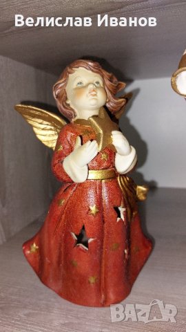 Керамични ангелчета свещници. Отлично състояние., снимка 4 - Декорация за дома - 42386024
