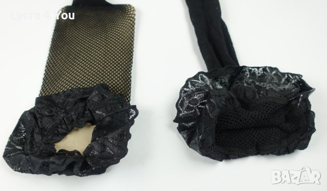 S нови черни мрежести чорапи със силикон, снимка 6 - Бельо - 44340056