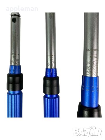 Комплект динамометрични ключове 3 части 1/4, 3/8 и 1/2 в метален куфар KrafTWelle, снимка 4 - Куфари с инструменти - 40357643