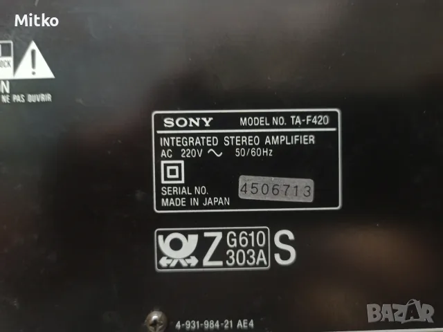 Sony TA-F420 стерео ТОП ЦЕНА , снимка 9 - Ресийвъри, усилватели, смесителни пултове - 56188075