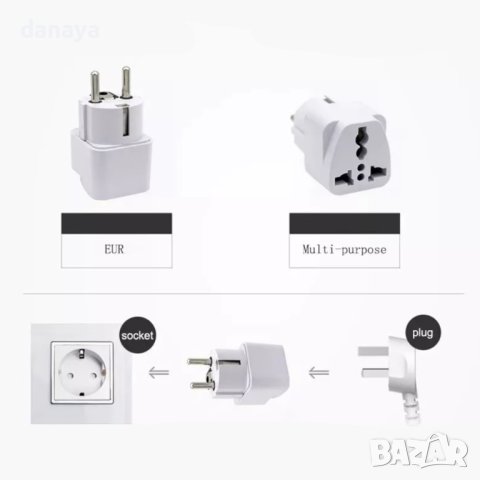 4525 Преходник UK-BG от английски към български контакт, снимка 3 - Друга електроника - 44456369