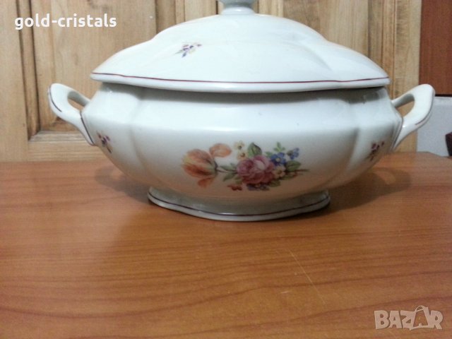 Стар български порцелан супник, снимка 2 - Антикварни и старинни предмети - 35871225