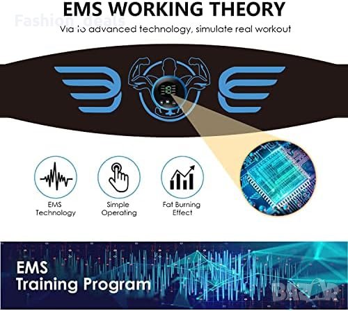 Нов Мускулен стимулатор Тренажор за коремни мускули Спорт ABS колан, снимка 7 - Фитнес уреди - 41934163