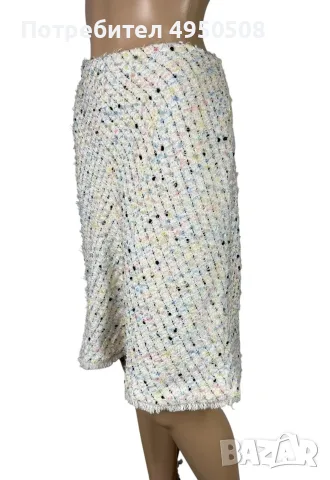 Пола „Escada Tweed“ с дължина до коляното, размер DE40, снимка 4 - Поли - 56120785