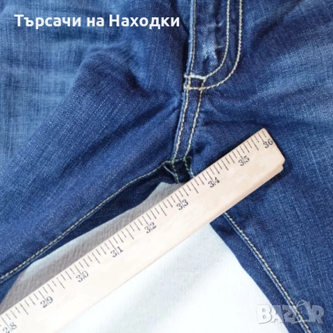 $219 Мъжки дънки Robins Jeans Mens 36 Blue Pants Studded Patches Grunge Street Wear 36x33 Vintage , снимка 9 - Дънки - 50871422