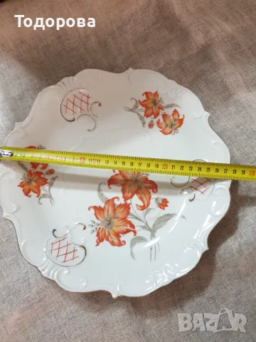 Голямо .бароково дълбоко плато steinmann tiefenfurt от началото на миналия век, снимка 3 - Сервизи - 47558517