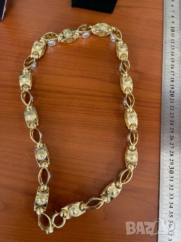 Нов Златен ланец синджир Versace 42.29 гр, снимка 2 - Колиета, медальони, синджири - 41523081