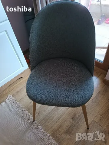 Кухненски стол KOKKEDAL сив/цвят дъб, снимка 5 - Столове - 49872197