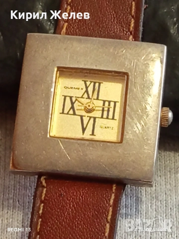 Елегантен дамски часовник с кожена каишка перфектно състояние 31094, снимка 4 - Дамски - 53483982