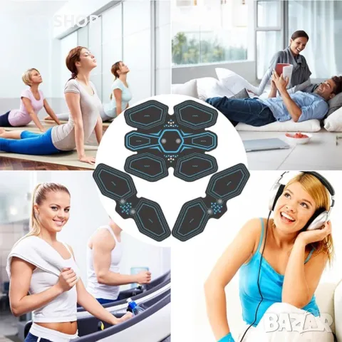 Фитнес стимулатор за корем 6 режима, 19 нива на интензитет, снимка 6 - Фитнес уреди - 49937548