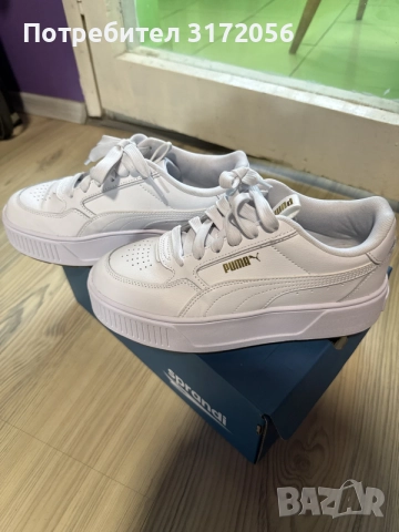 Бели дамски маратонки Puma 38-ми номер, снимка 2 - Маратонки - 56096670