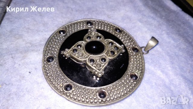 ЕФЕКТЕН ГОЛЯМ СРЕБРИСТ СТИЛИЗИРАН МЕТАЛЕН МЕДАЛЬОН в СТАРИНЕН СТИЛ 34512, снимка 11 - Колиета, медальони, синджири - 39086998