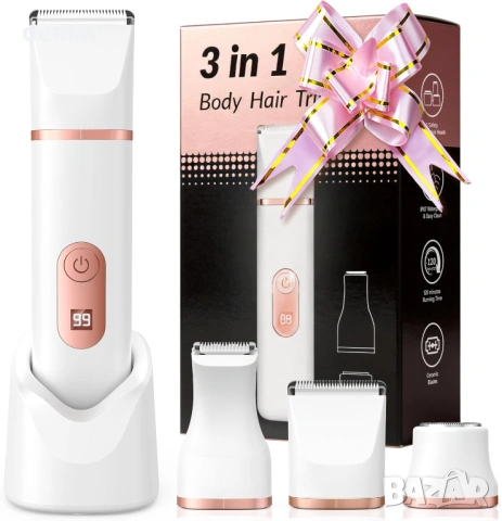 Дамска самобръсначка - 3-в-1 тример, LED дисплей, IPX7