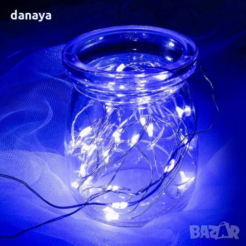 2588 Светещ гирлянд мини led лампички на батерии, 5 метра, водоустойчиви, снимка 3 - Декорация за дома - 35752647