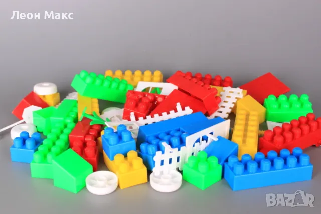Детски конструктор 60 елемента сграда влак, снимка 4 - Конструктори - 47798839
