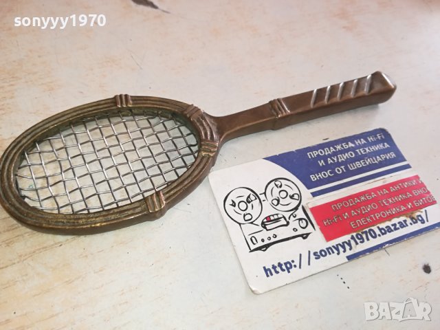 ТЕНИС РАКЕТА-МЕД/МЕСИНГ ОТ ФРАНЦИЯ 2502241715, снимка 4 - Антикварни и старинни предмети - 44462267