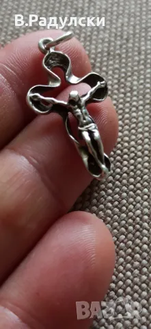 Две сребърни гривни и кръстче , снимка 3 - Гривни - 49751836