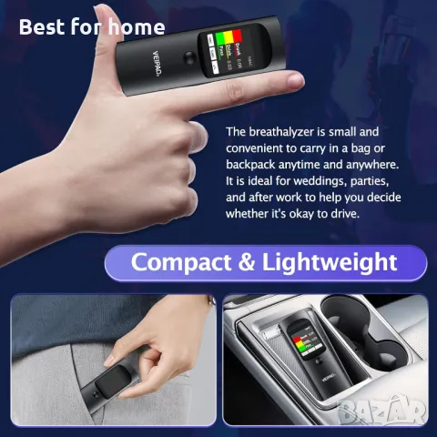 VEIPAO Професионален, преносим дрегер с 11 мундщука  и цифров  екран, снимка 5 - Друга електроника - 50301646