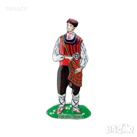 Магнитна фигурка, Български момък, Керамична, 8х3см, снимка 1