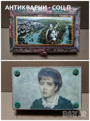 Старинна Ръчно Изработена Автентична Кутия За Бижута. , снимка 6 - Антикварни и старинни предмети - 52240311