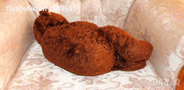 Плюшено мече пълнено със слама и звук 1950те, снимка 4 - Колекции - 39135295