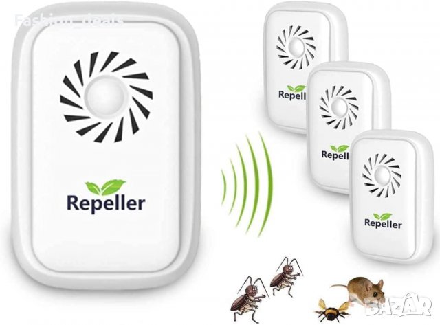Нови 4 броя Ултразвуков уред отблъскващ вредители-комари, мишки, насекоми