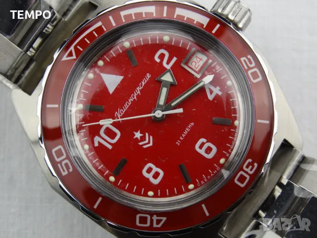 ВОСТОК КОМАНДИРСКИЕ АВТОМАТИЧЕН  ref: 650841, снимка 7 - Мъжки - 42175700