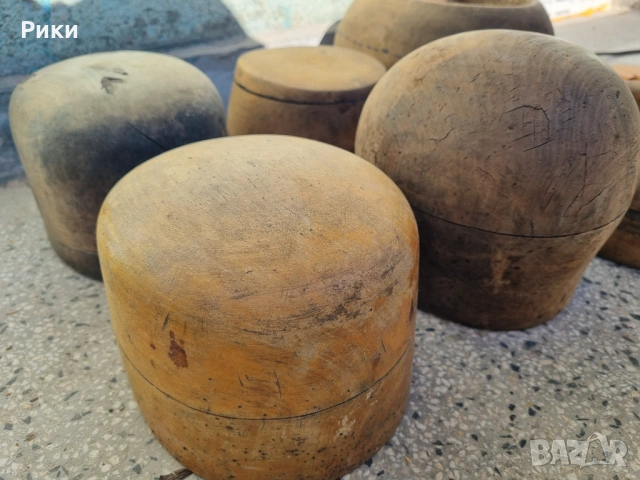 Стари дървени калъпи за шапки, снимка 5 - Антикварни и старинни предмети - 53803927