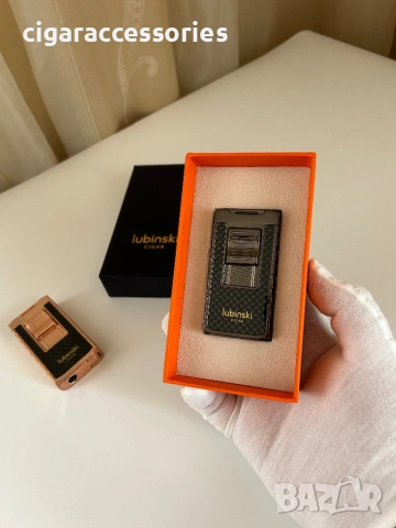 Запалка Lubinski с двоен джет пламък и вграден пънч за пури, снимка 8 - Запалки - 52812874