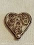Винтидж бижу във формата на сърце филигранна изработка ювелирна изработка 52456, снимка 5