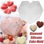 3152 Силиконов молд – Голямо Диамантено сърце, снимка 7