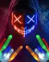 Светеща LED маска за Хелоуин AnanBros, снимка 1