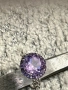Дамски сребърен пръстен с 3 карата естествен аметист, брилянтна шлифовка!, снимка 9